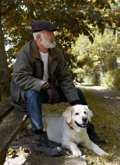 Men's Waxed Cotton Flat Cap -Dents Luxury Accessories Sales 1 2109 Brown