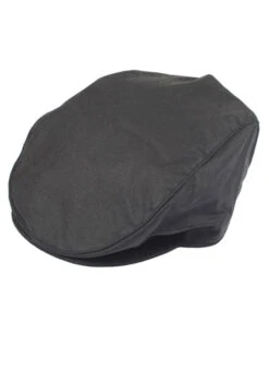 Men's Waxed Cotton Flat Cap -Dents Luxury Accessories Sales 1 2109 20black