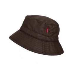 Men’s Halley Stevensons Waxed Cotton Bucket Hat 6 Men’s Halley Stevensons Waxed Cotton Bucket Hat -Dents Luxury Accessories Sales 1 2110 Brown