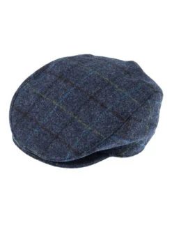 Men's Abraham Moon Check Tweed Flat Cap -Dents Luxury Accessories Sales 1 3038 Blue 89e71e3f b336 4b0d 96e0 ae99158cbcae