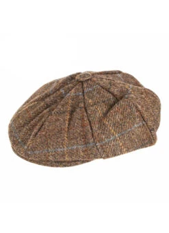 Men's Abraham Moon Check Tweed Newsboy Cap -Dents Luxury Accessories Sales 1 3039 Chestnut e175ac89 34f4 4311 929b 8539a6f5c43d