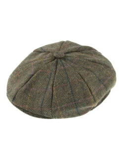 Men's Abraham Moon Check Tweed Newsboy Cap -Dents Luxury Accessories Sales 1 3039 Olive 6ab87df4 a226 406c b99d 340c157672ca