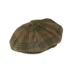 Men's Abraham Moon Check Tweed Newsboy Cap -Dents Luxury Accessories Sales 1 3039 Sage 74825e4c 5a5b 4977 911a 718311774279