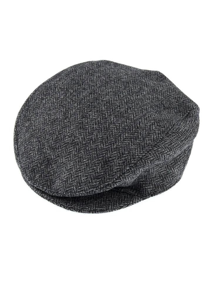 Men's Abraham Moon Herringbone Tweed Flat Cap 8 Men's Abraham Moon Herringbone Tweed Flat Cap - Image 8