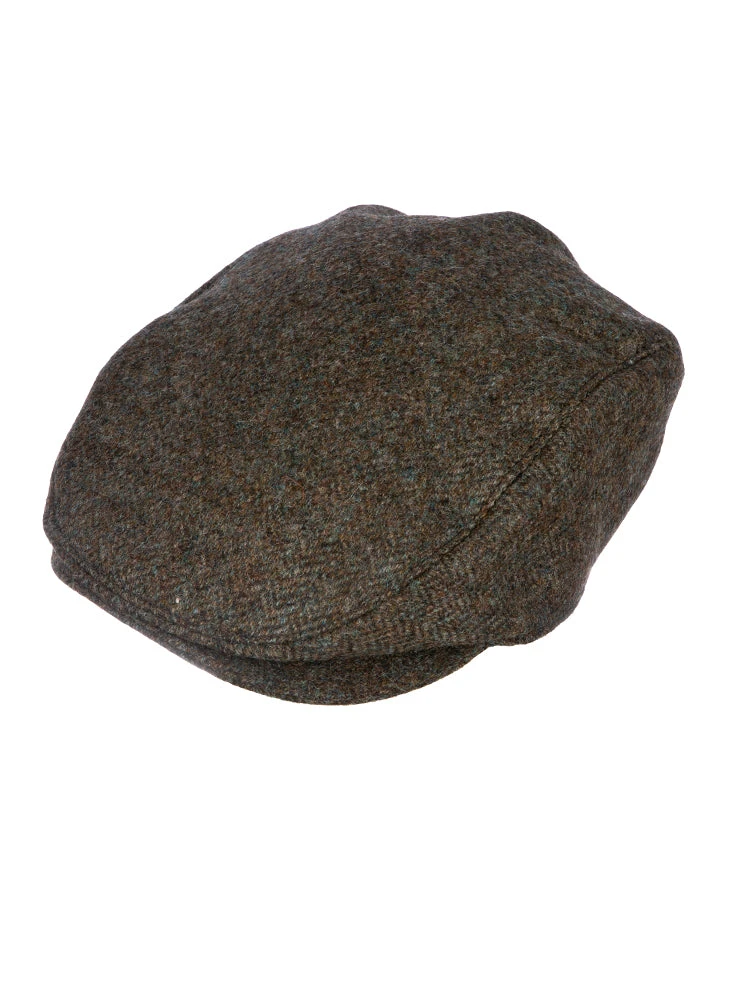 Men's Abraham Moon Herringbone Tweed Flat Cap 3 Men's Abraham Moon Herringbone Tweed Flat Cap - Image 3