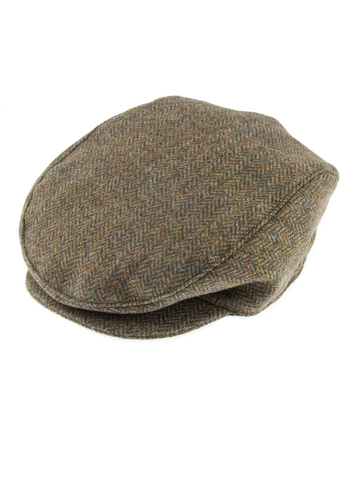 Men's Abraham Moon Herringbone Tweed Flat Cap 5 Men's Abraham Moon Herringbone Tweed Flat Cap - Image 5