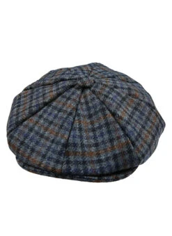 Men's Abraham Moon Tweed Dogtooth Check Newsboy Cap -Dents Luxury Accessories Sales 1 3044 AIRFORCE