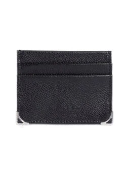 Men's Heritage Pebble Grain Leather Card Holder With Gilt Corners