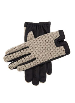 Men's Heritage Crochet-Back Leather Driving Gloves -Dents Luxury Accessories Sales 15 1003 Navy