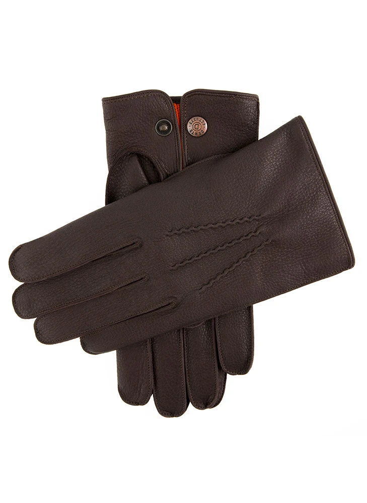 Men's Heritage Three-Point Cashmere-Lined Deerskin Leather Gloves 1 Men's Heritage Three-Point Cashmere-Lined Deerskin Leather Gloves