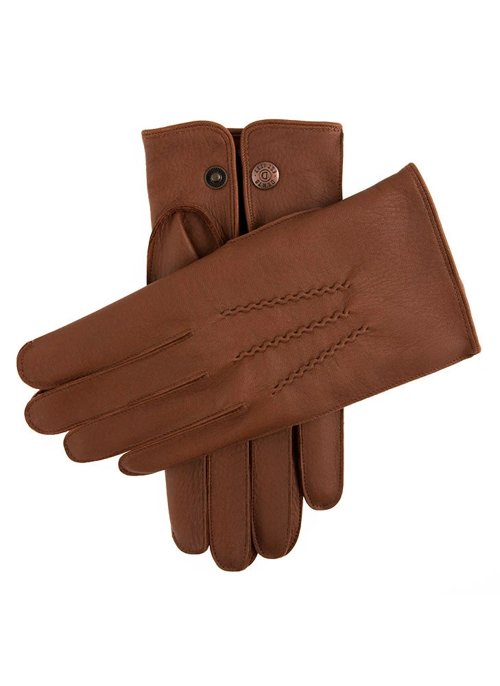 Men's Heritage Three-Point Cashmere-Lined Deerskin Leather Gloves 4 Men's Heritage Three-Point Cashmere-Lined Deerskin Leather Gloves - Image 4