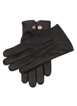 Men's Heritage Three-Point Cashmere-Lined Deerskin Leather Gloves 13 Men's Heritage Three-Point Cashmere-Lined Deerskin Leather Gloves -Dents Luxury Accessories Sales 15 1011BlackPurple