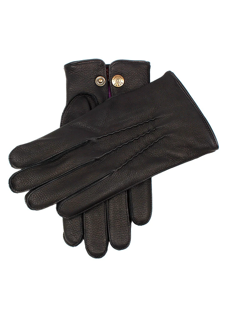 Men's Heritage Three-Point Cashmere-Lined Deerskin Leather Gloves 5 Men's Heritage Three-Point Cashmere-Lined Deerskin Leather Gloves - Image 5