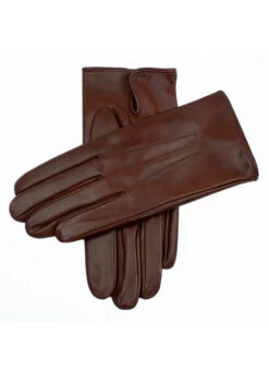 Men's Heritage Three-Point Silk-Lined Leather Gloves 6 Men's Heritage Three-Point Silk-Lined Leather Gloves -Dents Luxury Accessories Sales 15 1027EnglishTan