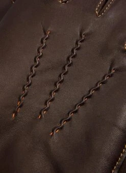 Men's Heritage Three-Point Cashmere-Lined Leather Gloves With Colour Contrast Details -Dents Luxury Accessories Sales 15 1514 brown tangerine tangerine tangerine 4 8b8e5c79 f52d 4802 84a8 adf44b046739