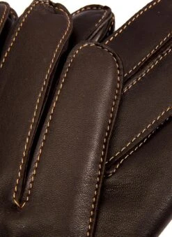 Men's Heritage Three-Point Cashmere-Lined Leather Gloves With Colour Contrast Details -Dents Luxury Accessories Sales 15 1514 brown tangerine tangerine tangerine 5 61b13cc5 b50c 41fe abbe 4d36b07ea08b