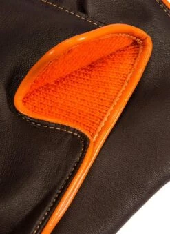 Men's Heritage Three-Point Cashmere-Lined Leather Gloves With Colour Contrast Details -Dents Luxury Accessories Sales 15 1514 brown tangerine tangerine tangerine 1a0bec30 c553 4730 b295 57f268d31355