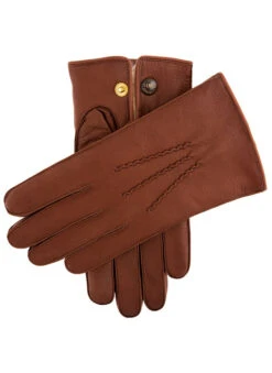 Men's Heritage Three-Point Fur-Lined Deerskin Leather Gloves 13 Men's Heritage Three-Point Fur-Lined Deerskin Leather Gloves -Dents Luxury Accessories Sales 15 1544 Havana