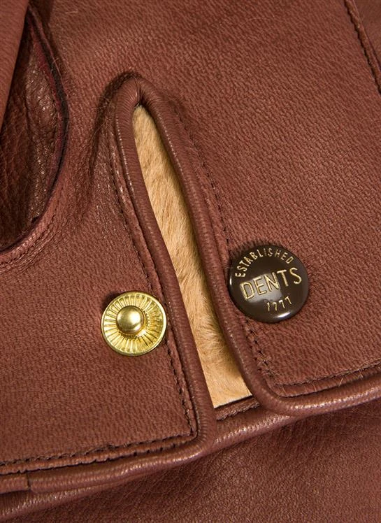 Men's Heritage Three-Point Fur-Lined Deerskin Leather Gloves 8 Men's Heritage Three-Point Fur-Lined Deerskin Leather Gloves - Image 8