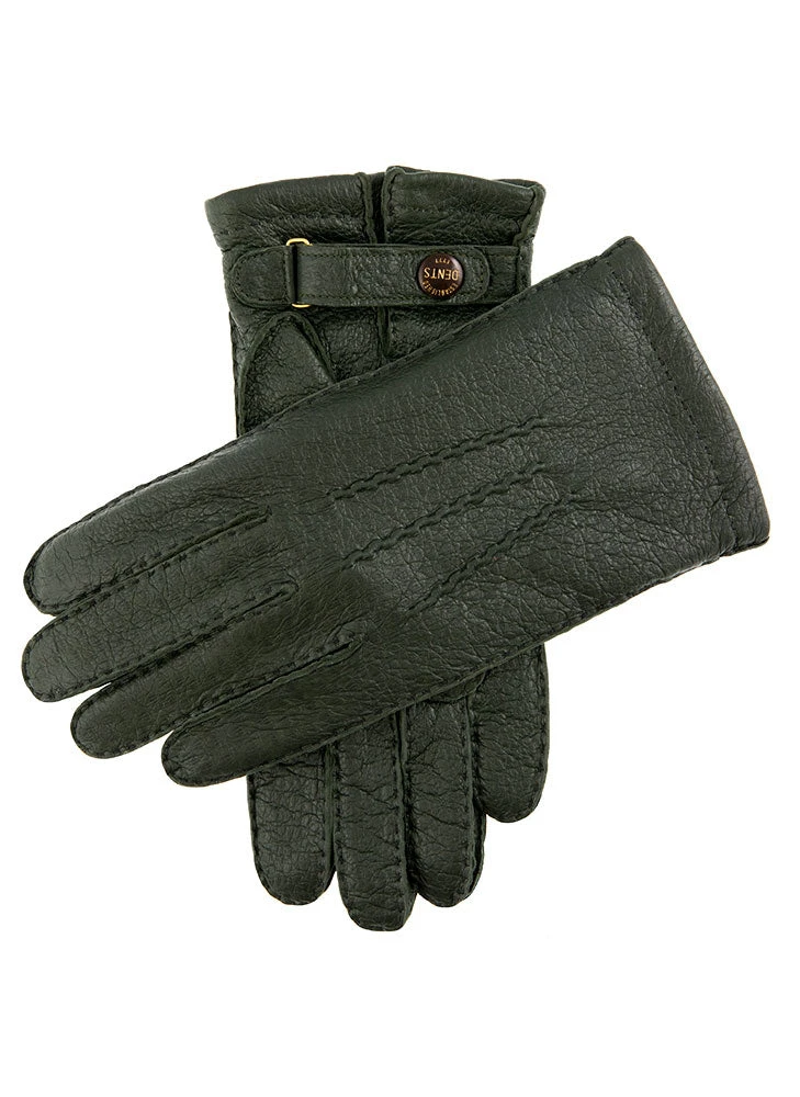 Men's Heritage Handsewn Three-Point Cashmere-Lined Peccary Leather Gloves 11 Men's Heritage Handsewn Three-Point Cashmere-Lined Peccary Leather Gloves - Image 11