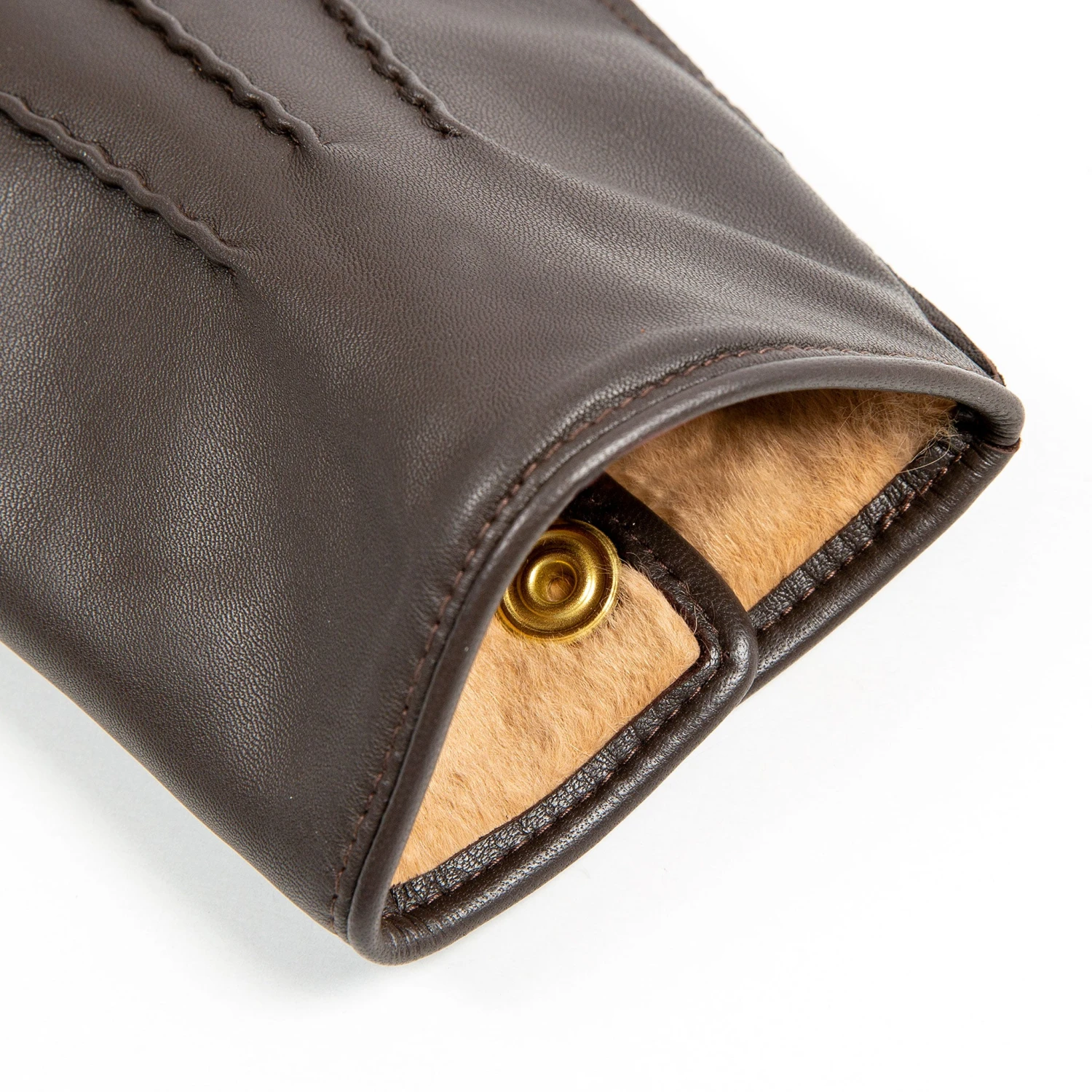 Men's Heritage Three-Point Fur-Lined Leather Gloves 8 Men's Heritage Three-Point Fur-Lined Leather Gloves - Image 8