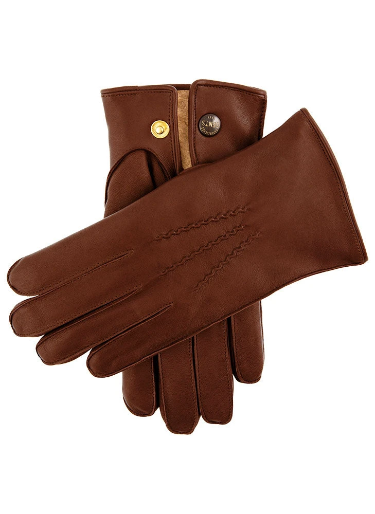 Men's Heritage Three-Point Fur-Lined Leather Gloves 2 Men's Heritage Three-Point Fur-Lined Leather Gloves - Image 2