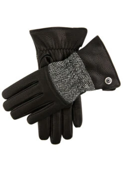 Men's Heritage Cashmere-Lined Harris Tweed And Deerskin Leather Gloves