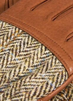 Men's Heritage Cashmere-Lined Harris Tweed And Deerskin Leather Gloves -Dents Luxury Accessories Sales 15 1598 20havana 20grouse 203