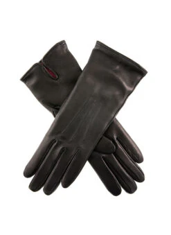 Women's Heritage Three-Point Cashmere-Lined Leather Gloves 7 Women's Heritage Three-Point Cashmere-Lined Leather Gloves -Dents Luxury Accessories Sales 17 1029 Black
