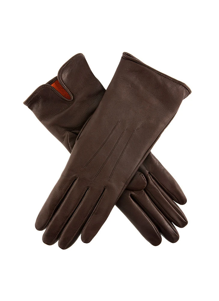 Women's Heritage Three-Point Cashmere-Lined Leather Gloves 1 Women's Heritage Three-Point Cashmere-Lined Leather Gloves
