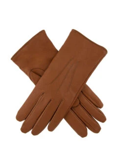 Women's Heritage Three-Point Lambswool-Lined Leather Gloves -Dents Luxury Accessories Sales 17 1030 Cognac b13f2de4 db14 4898 b05e 339fac1a3fa0