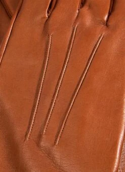 Women's Heritage Three-Point Silk-Lined Leather Gloves -Dents Luxury Accessories Sales 17 1048 cognac 1