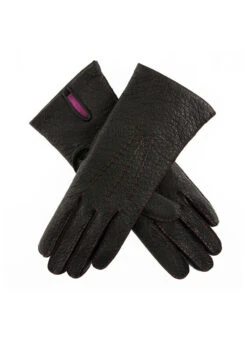 Women's Heritage Handsewn Three-Point Cashmere-Lined Peccary Leather Gloves -Dents Luxury Accessories Sales 17 1069 Black Rose 509c5330 6c57 4e7f af2a 2f0ce164c516