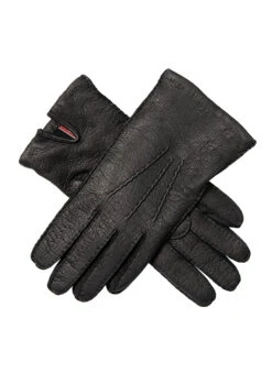 Women's Heritage Handsewn Three-Point Cashmere-Lined Peccary Leather Gloves -Dents Luxury Accessories Sales 17 1069Black