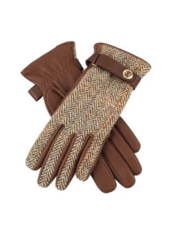 Women's Heritage Cashmere-Lined Harris Tweed And Deerskin Leather Gloves