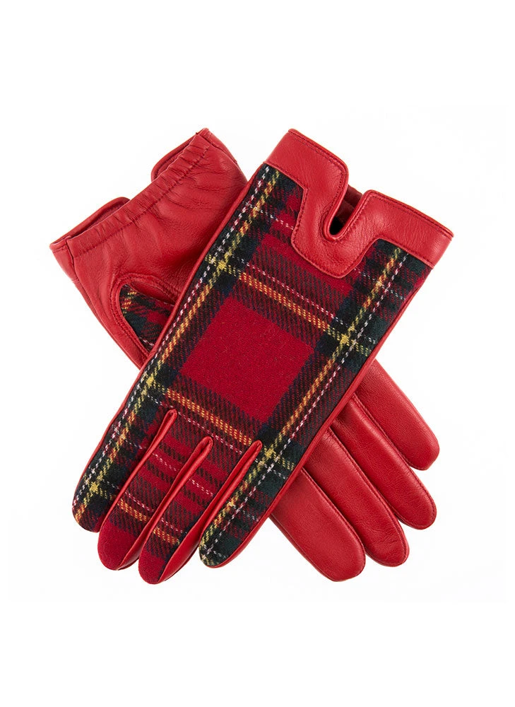 Women's Heritage Cashmere-Lined Tartan Leather Gloves 1 Women's Heritage Cashmere-Lined Tartan Leather Gloves