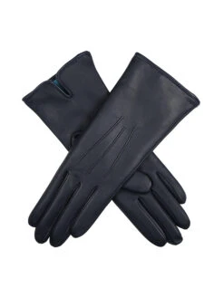 Dents Luxury Accessories Sales 29 Women's Heritage Touchscreen Three-Point Cashmere-Lined Leather Gloves
