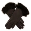 Women's Heritage Silk-Lined Leather Gloves With Fur Cuffs