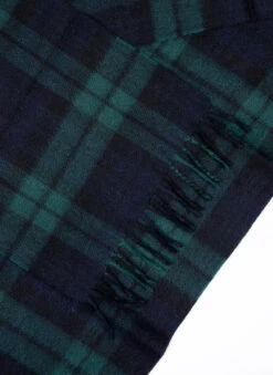 Heritage Tartan Check Cashmere Scarf With Tassels -Dents Luxury Accessories Sales 2 2070 Black Watch 3