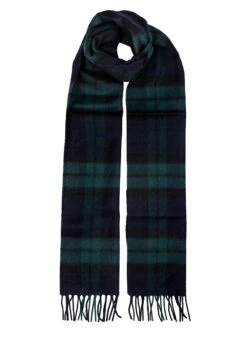 Heritage Tartan Check Cashmere Scarf With Tassels -Dents Luxury Accessories Sales 2 2070 BlackWatch