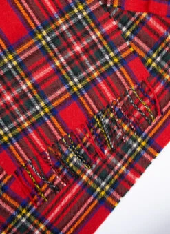 Heritage Tartan Check Cashmere Scarf With Tassels -Dents Luxury Accessories Sales 2 2070 Royal Stewart 3