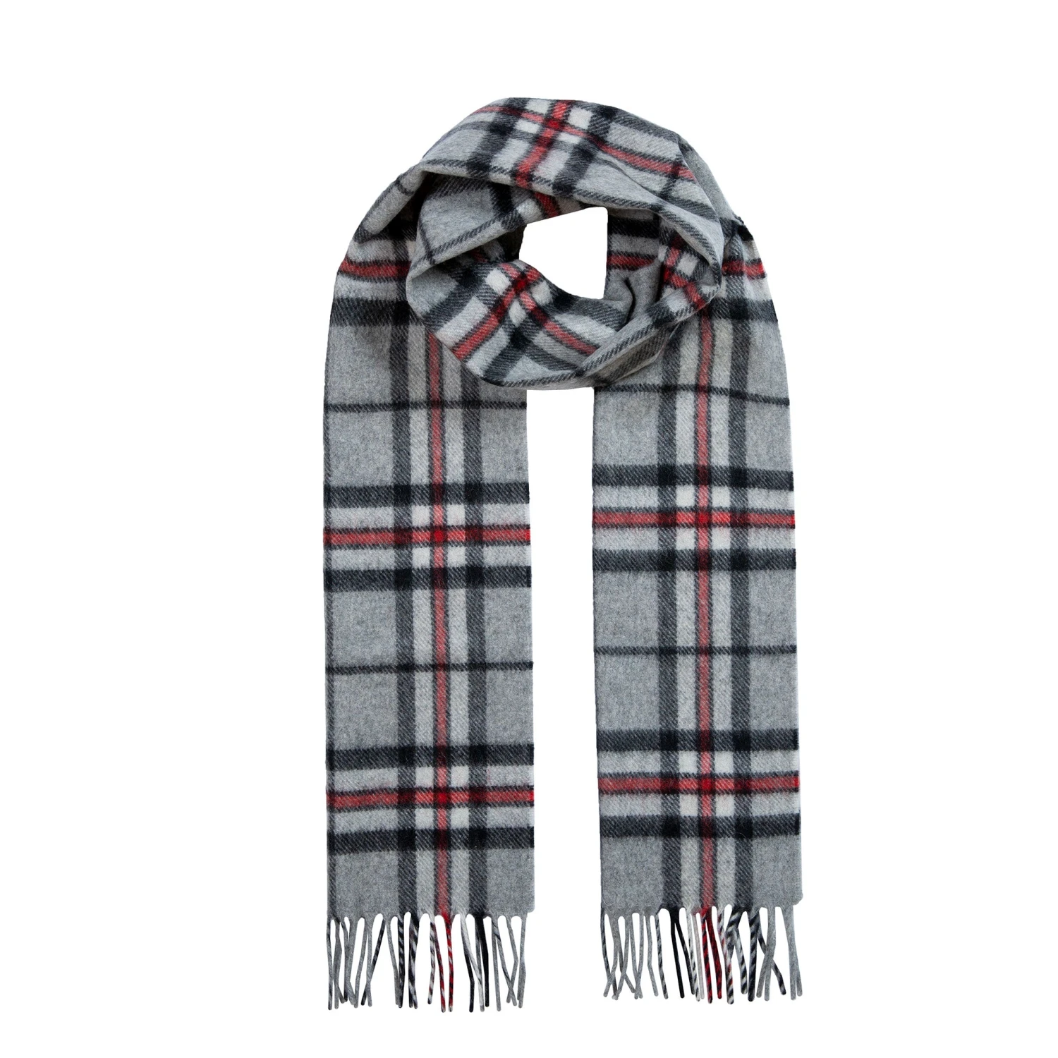 Heritage Bold Check Cashmere Scarf With Tassels 1 Heritage Bold Check Cashmere Scarf With Tassels