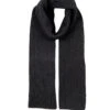 Men's Ribbed Lambswool Blend Knitted Scarf