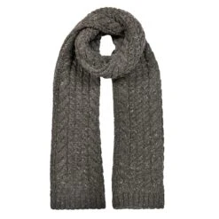 Men’s Cable Knit Scarf With Marl Yarn
