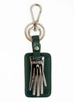 Dents Glove Keyring With Gift Box -Dents Luxury Accessories Sales 23 1005 bottle green shiney nickle