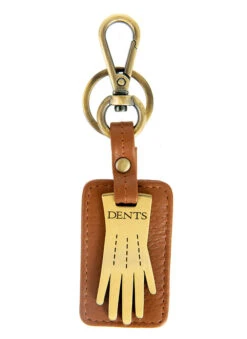 Dents Glove Keyring With Gift Box -Dents Luxury Accessories Sales 23 1005 cognac antique brass