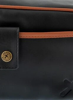 Men's The Suited Racer Smooth Nappa Leather Wash Bag -Dents Luxury Accessories Sales 23 1102 black highway tan 2