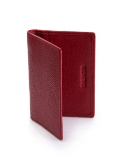 Men's Pebble Grain Leather Card Holder With RFID Blocking -Dents Luxury Accessories Sales 23 5500 Berry 6