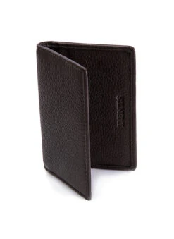 Men's Pebble Grain Leather Card Holder With RFID Blocking -Dents Luxury Accessories Sales 23 5500 Chocolate NEW