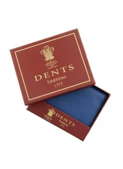 Men's Pebble Grain Leather Card Holder With RFID Blocking -Dents Luxury Accessories Sales 23 5500 20royal 20blue 20 4